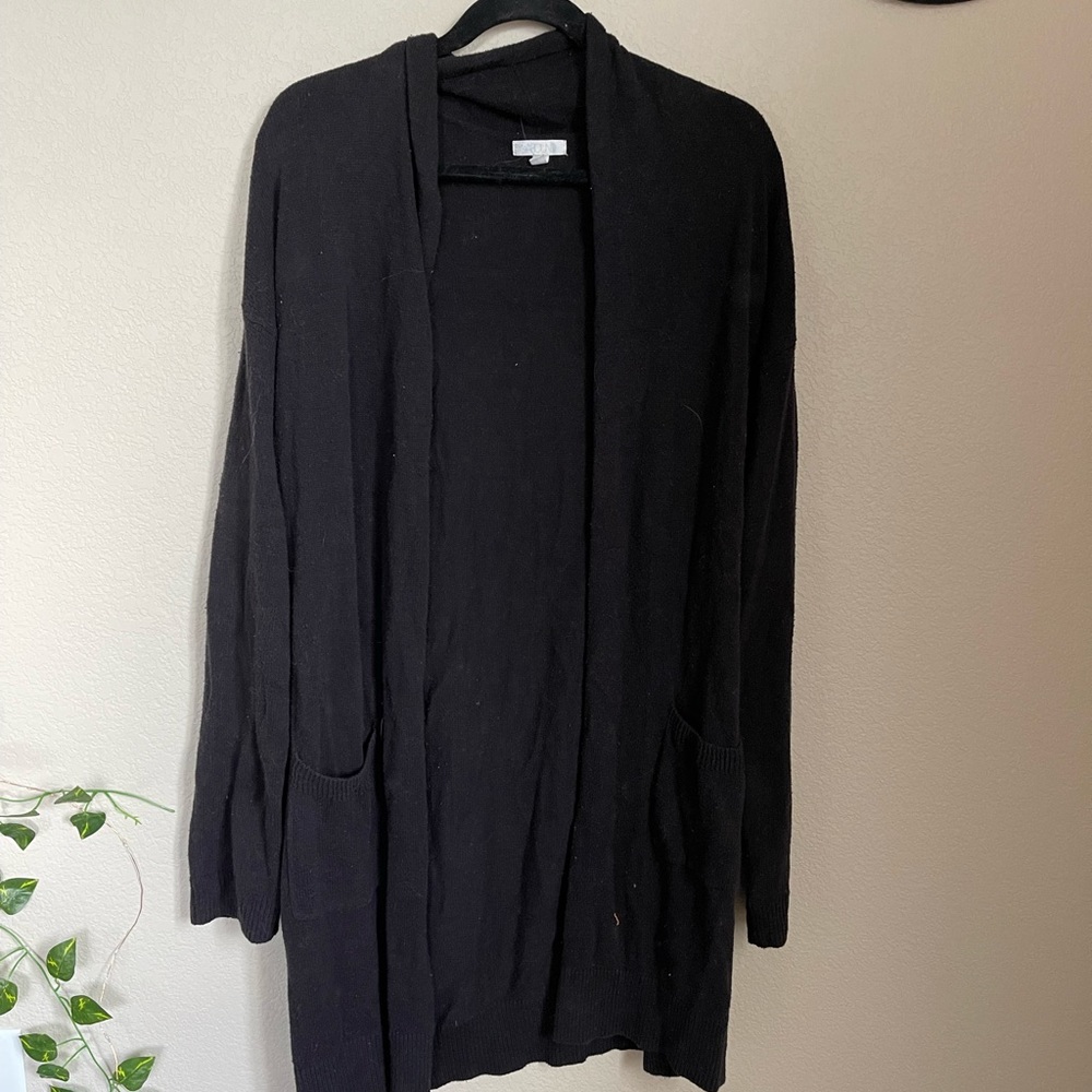 Black Open Cardigan